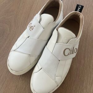 Chloé White Slip-On Sneakers